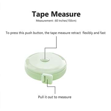 GDMINLO 3 Pack Tape Measure Measuring Tape for Body Fabric Sewing Tailor Cloth Knitting Craft Weight Loss Measurements Retractable 60-inch 1.5 Meter, Small Push ButtonDouble Scales Rulers