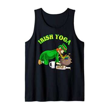 Funny St. Patrick's Day Drinking Saint Paddy's IRISH YOGA Tank Top