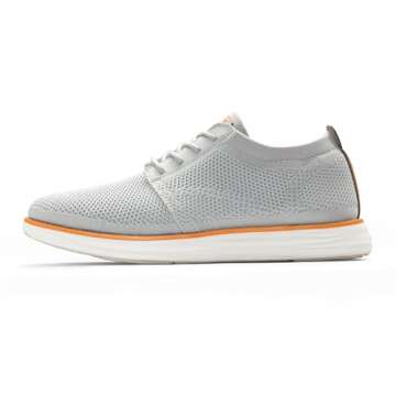 Bruno Marc Mens AirEaseⅠ Mesh Sneakers Oxfords Lace-Up Lightweight Casual Walking Shoes, Grey - 10(Grand-01)