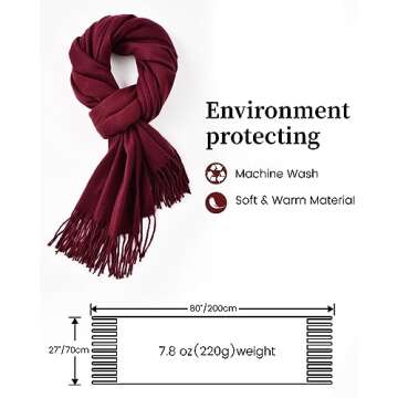 Classic Cashmere Feel Scarves for Women