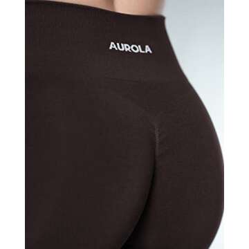 AUROLA Intensify Workout Shorts for Women Seamless Scrunch Short Gym Yoga Running Sport Active Exercise Fitness Shorts Seal Brown