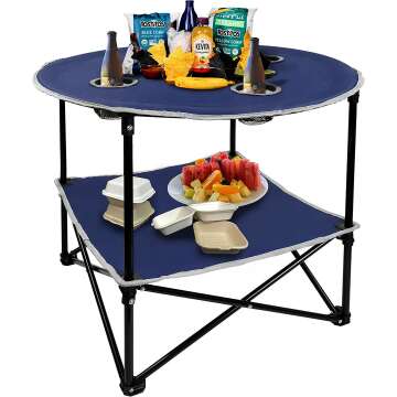 Portable Picnic Table with Shelf