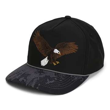 Paramount Outdoors American Eagle Hat Patriotic Trucker Rope Cap American Fit and Stretch Comfort Snapback Quick Dry Fabric