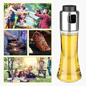 mafiti Oil Dispenser Bottle 180ml/6Oz Olive Oil Dispenser Sprayer for Cooking Air fryer BBQ Grilling Salad Baking Kitchen Gadgets Accessories