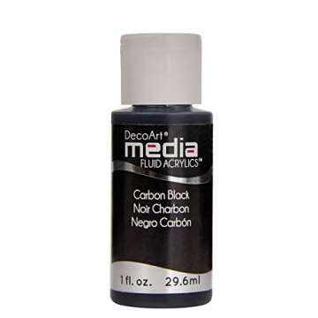 Deco Art Media Fluid Acrylic Paint, 1-Ounce, Carbon Black