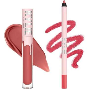 New Female Kylie Jenner Cosmetics Long Lasting Lipstick Lip Gloss Liquid Matte Lip Liner Makeup (Kristen)