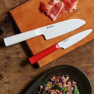 KYOCERA Red Ceramic Knife Set - 3" Pairing & More