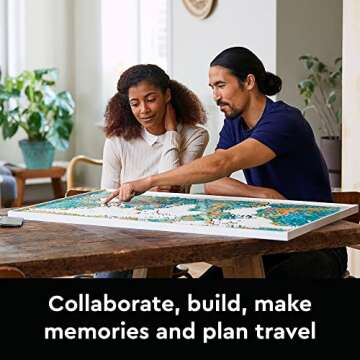 LEGO Art World Map 31203 Building Set - Collectibe Wall Art for Adults, Featuring Accompanying Soundtrack, Great Home Office Decor for Passionate Travelers, DIY Creators, and Map Enthusiasts