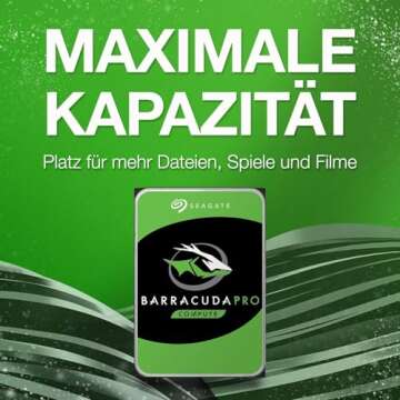 Seagate BarraCuda Pro 12TB Internal HDD - 7200 RPM Performance