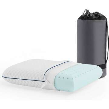 WEEKENDER Gel Memory Foam Camping Pillow - Perfect Travel Companion