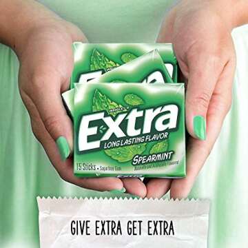 EXTRA Spearmint Sugarfree Chewing Gum 15 Pieces