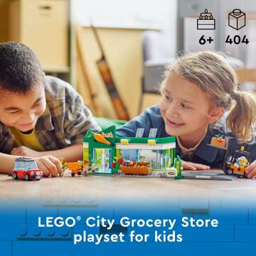LEGO My City Grocery Store 60347 Building Toy Set for Girls, Boys, and Kids Ages 6+ (404 Pieces)