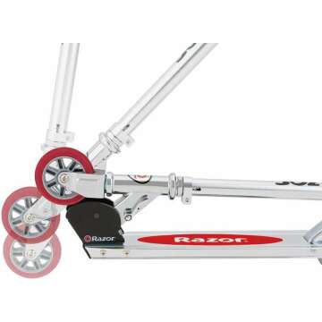 Razor AW Kick Scooter for Kids - Wheelie Bar, Lightweight, Foldable, Aluminum Frame, and Adjustable Handlebars