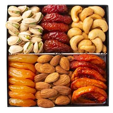 Dried Fruit and Nuts Gift Basket Assorted - Holiday Snack Box for Birthdays, Anniversaries, Care Packages by Oh Nuts