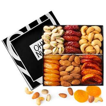 Dried Fruit and Nuts Gift Basket Assorted - Holiday Snack Box for Birthdays, Anniversaries, Care Packages by Oh Nuts