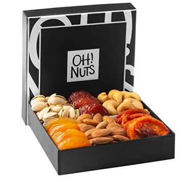 Dried Fruit and Nuts Gift Basket Assorted - Holiday Snack Box for Birthdays, Anniversaries, Care Packages by Oh Nuts