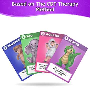 Lupash Games CBTiger-Therapy Games for Kids - Created by a Professional Therapist - High Grade Cardboard - Develop Social Skills - Practice Emotional Awareness - Improves Anger Control -for Counselors