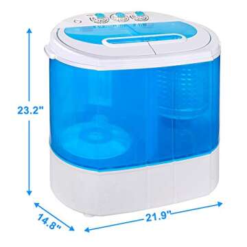 Portable 9.9lb Mini Twin Tub Washer for Small Spaces