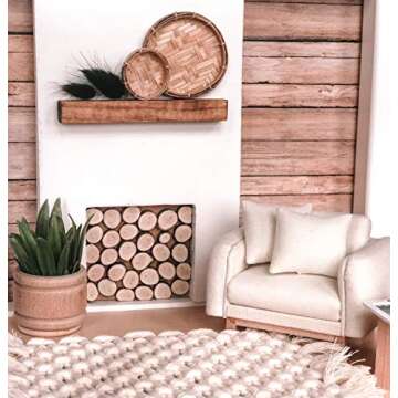 Macy Mae 1:12 Scale Dollhouse Macramé Rug Will add Dimension to Any Space in Your Mini Home.