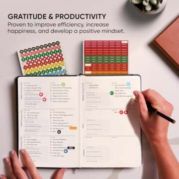 PRODUCTIVITY STORE Pro - Undated, 2025 Planner, 5.8” x 8.3” - The #1 Productivity Planner to Achieve Your 2025 Goals - Planner 2025-2026 - Black - A5