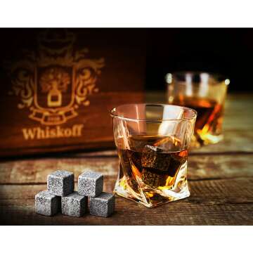 Whiskey Glass Set with Stones - Perfect Gift for Him