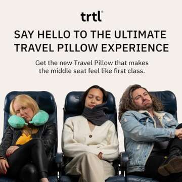 trtl Travel and Airplane Pillow - Real Sleeping Experience on Long Flights - Neck and Shoulder Support - Super-Soft, Lightweight, Easy-to-Carry, and Machine-Washable Flight Pillow - Grey