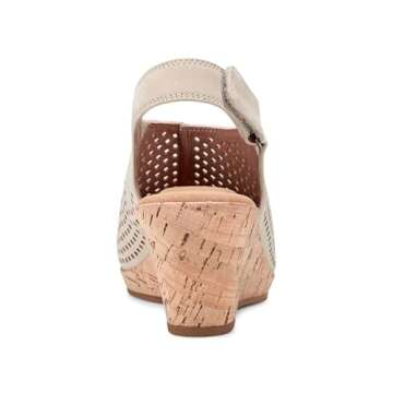 Rockport Briah Perf Sling Wedge Sandal - 8.5 US Taupe