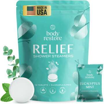 Relaxing Body Restore Shower Steamers - 15 Pack for Stress Relief