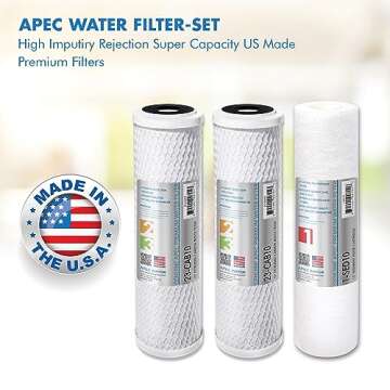 APEC Water Systems ULTIMATE Series US Made Stage 1, 2 & 3 Replacement Filter For Undersink System(FILTER-SET)