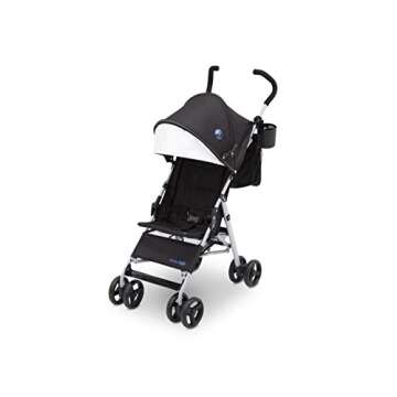 Jeep North Star Stroller Lightweight Stroller Features Parent Organizer, Cup Holder and Cool-Climate Mesh Seat, Black with Royal Blue