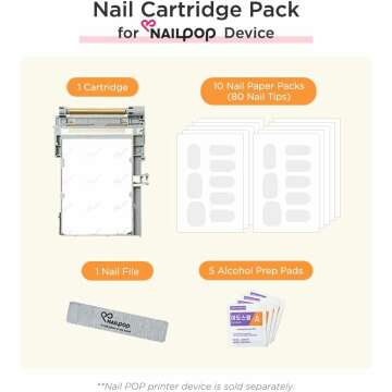 NAILPOP Custom Nail Design Printer Cartridge & Sheets