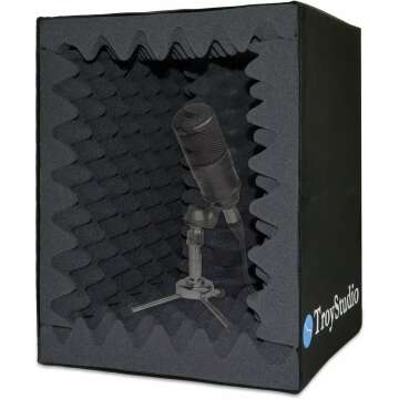 TroyStudio Portable Vocal Booth: Large Foldable Isolation Shield