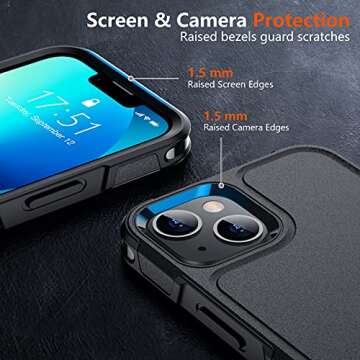 SPIDERCASE iPhone 13 Case, 10FT Military Grade Drop Protection & 2 Screen Protectors