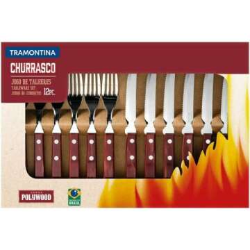 Tramontina 12-Piece BBQ Set with Knives & Forks