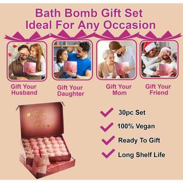 Handmade Spa Bath Bombs Set for All Ages