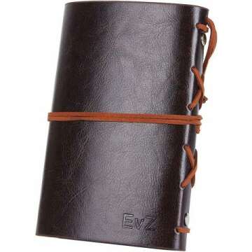 EvZ Vintage Leather Writing Journal Notebook - 7 Inch