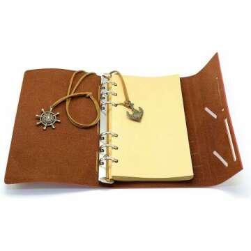 EvZ Vintage Leather Writing Journal Notebook - 7 Inch