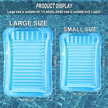 Inflatable Pool Floats Boat for Adults, Blow Up Tanning Pool Raft Sun Tan Tub with Inflatable Pillow for Family Outdoor, Garden, Backyard Summer Water Party (14+ Year Old)