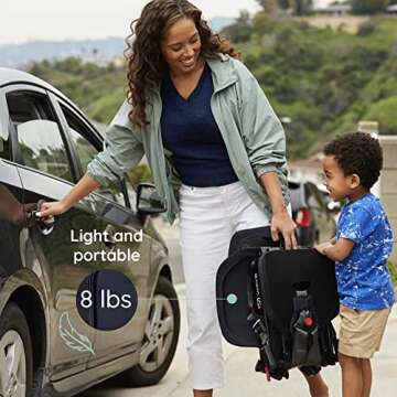 WAYB Pico Travel Car Seat with Standard Carrying Bag - Lightweight, Portable, Foldable - Perfect for Airplanes, Rideshares, and Road Trips - Forward Facing for Kids 22-50 lbs. and 30-45”