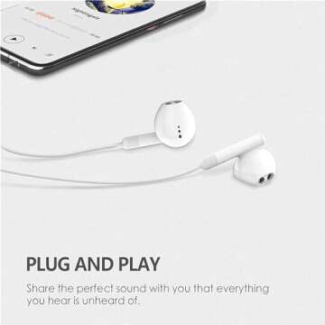 2 Packs USB C Headphones for iPhone 16/15 Earbuds with Microphone & Volume Control HiFi Stereo Type C Earphones for Galaxy S23/S22/S21/S20/Ultra Note 10/20, for iPad Pro Pixel 7/6/6a/5/4 OnePlus 9 8