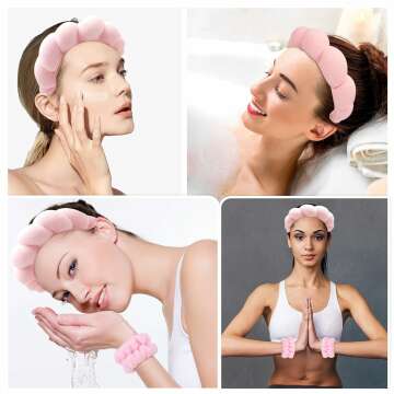 Zkptops Soft Terry Cloth Makeup Hairband