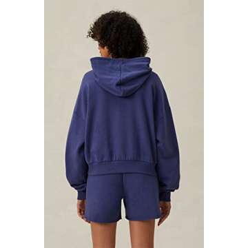 Land Rover Women's Emblem Half-Zip Hoodie - Blue size Small