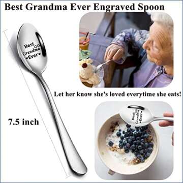 ZUYUROU Grandma Gifts: Throw Pillow & Spoon Set