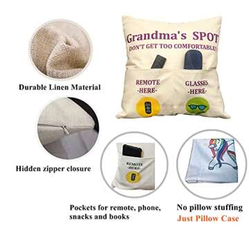 ZUYUROU Grandma Gifts: Throw Pillow & Spoon Set