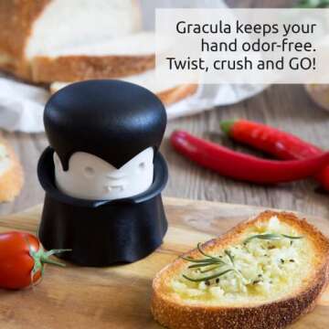 Gracula Garlic Crusher & Peeler | Fun Kitchen Gadget