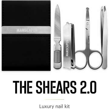 MANSCAPED® The Tool Box 4.0 Contains: The Lawn Mower™ 4.0 Electric Trimmer, Weed Whacker® 2.0 Nose & Ear Hair Trimmer, The Plow™ 2.0, The Shears™ Four Piece Nail Kit, The Shed™ Toiletry Bag