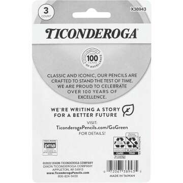 Ticonderoga Wedge Erasers - 3 Pack Pink Erasers