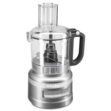 Compact 7 Cup KitchenAid Food Processor in Silver