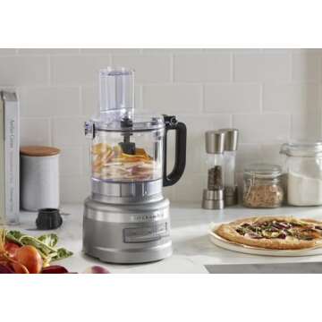 Compact 7 Cup KitchenAid Food Processor in Silver