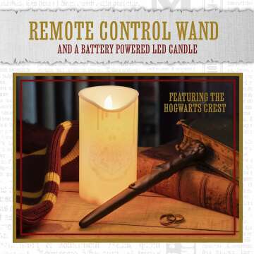 Hogwarts Crest Candle Light with Wand Remote Controller